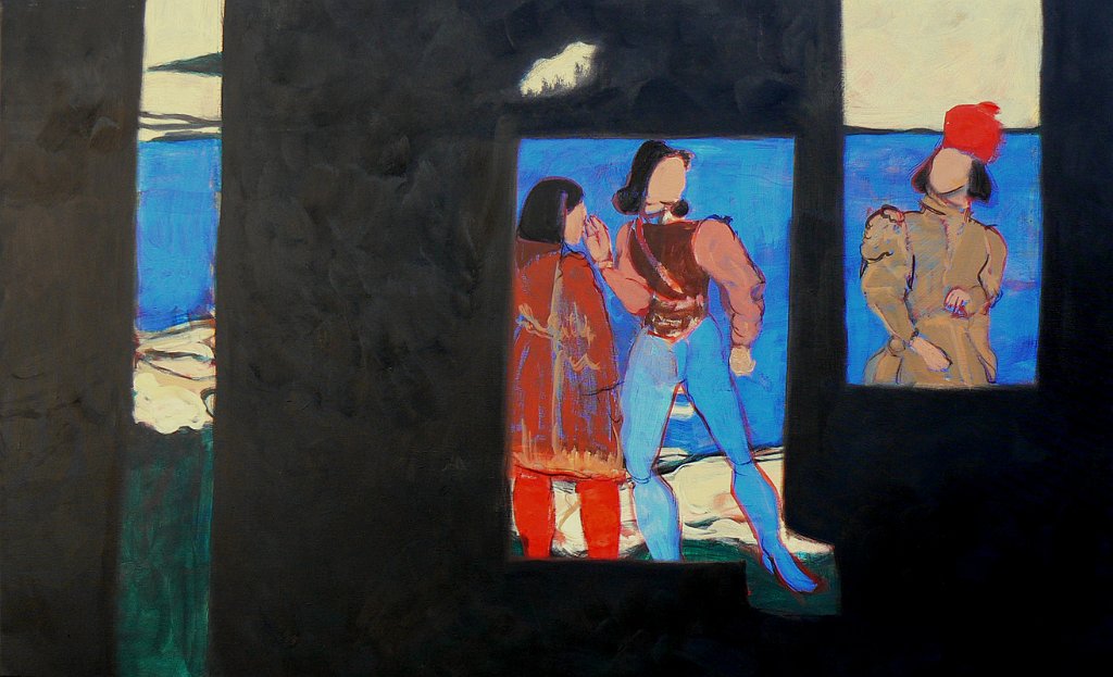 côté cour- 50P - huile sur toile